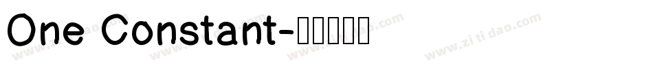 One Constant字体转换